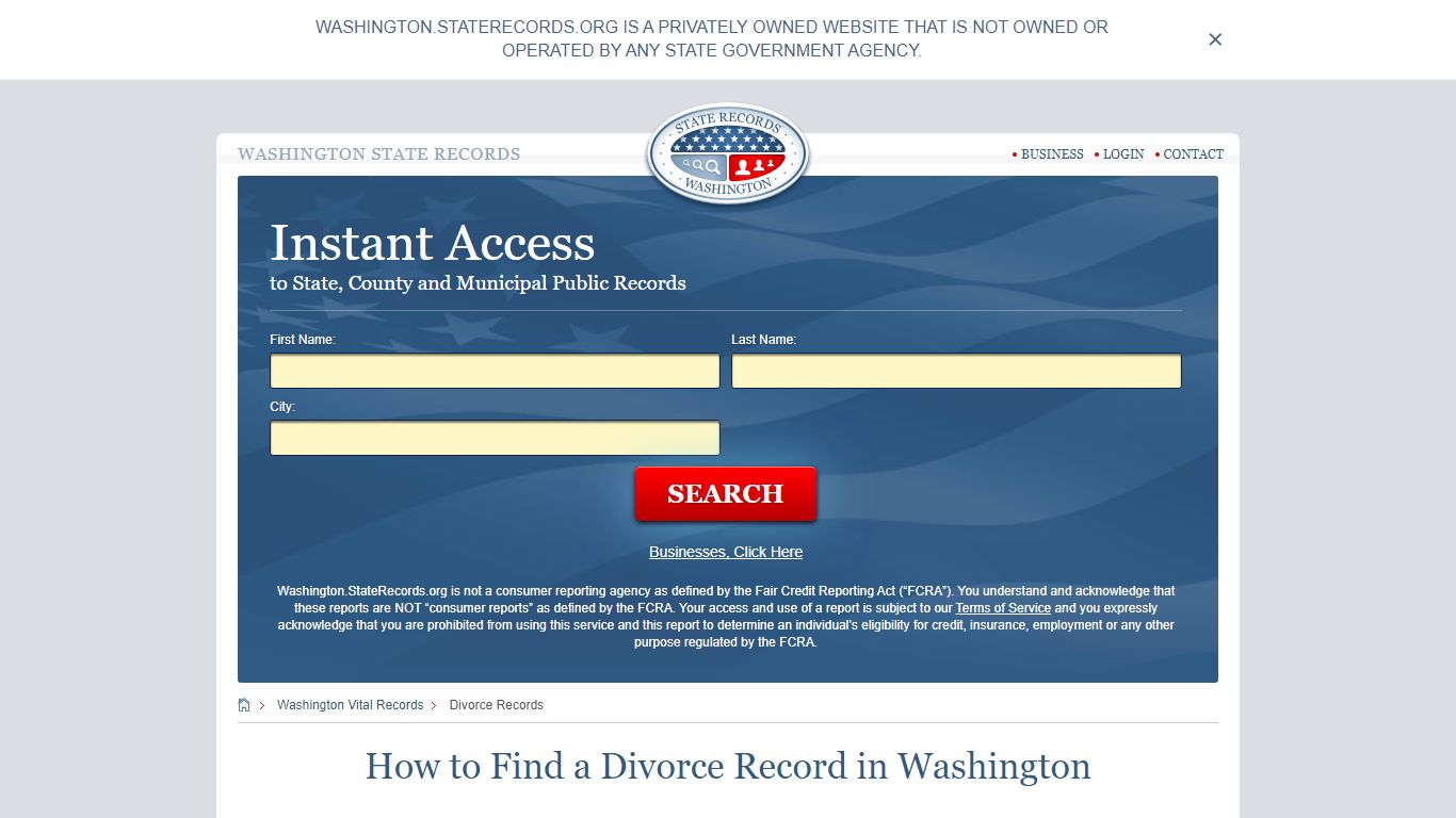 How to Find a Divorce Record in Washington
